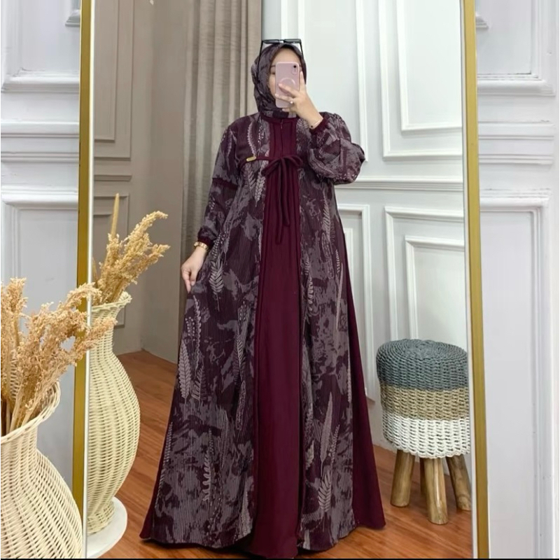 GAMIS SET HIJAB SEGI EMPAT