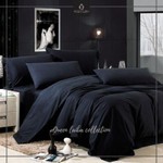 Bed Cover & Sprei Bedcover Set Polos Selimut & seprei 180x200 - HITAM POLOS