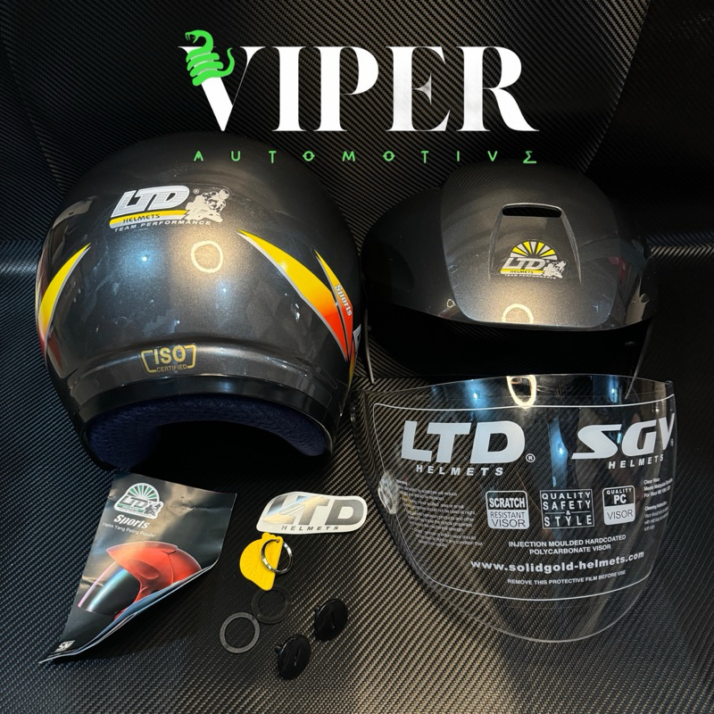 Helm LTD Sports Abu Kilat Abu Doff Original Malaysia ISO SNI 100%