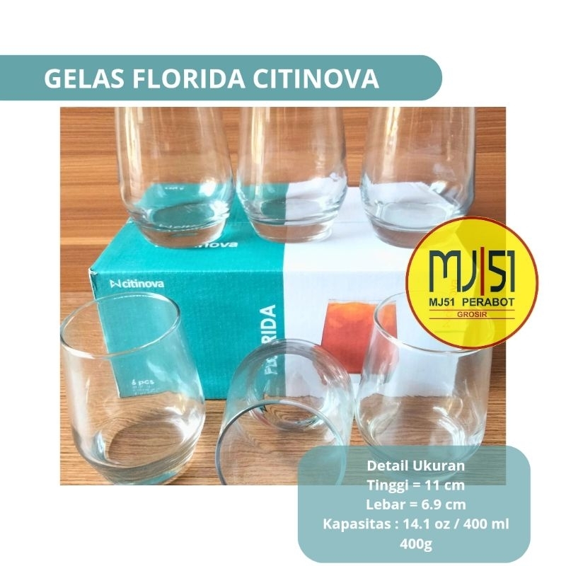 GELAS KACA/GELAS CAFE/ GELAS CITINOVA GELAS FLORIDA