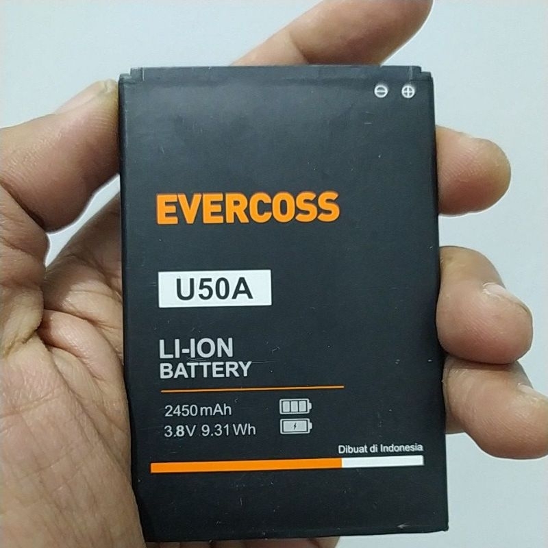 baterai Evercoss u50a original cabutan 100%