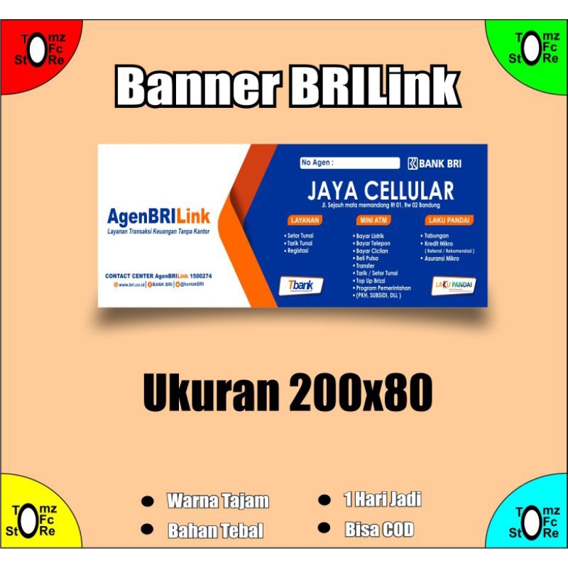 BANNER AGEN BRILINK/SPANDUK BRILINK/BALIHO BRILINK/SPANDUK BANNER BALIHO BRI