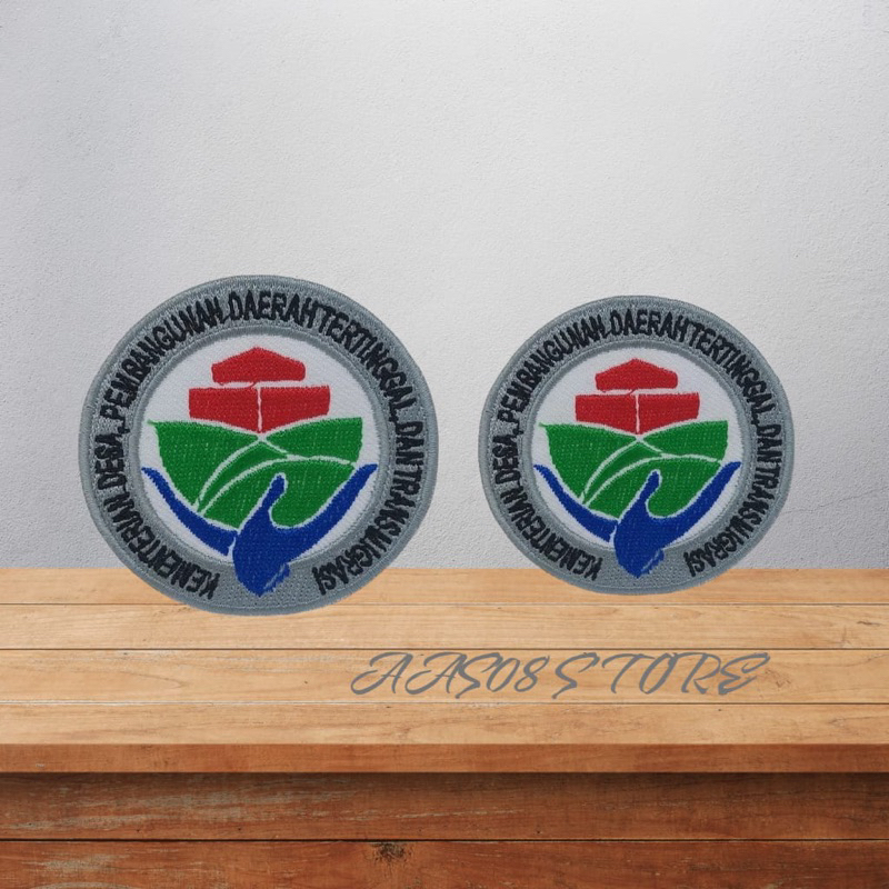 LOGO EMBLEM PATCH ATRIBUT BEDGE LOGO BORDIR KEMENDES DESA BEDGE KEMENDES