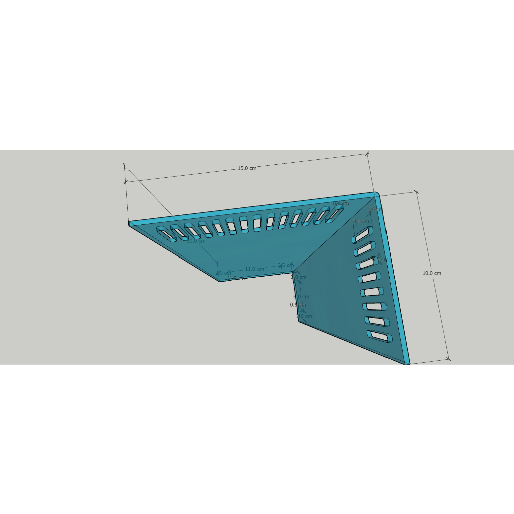 CUSTOM ACRYLIC SEKAT POMPA FILTER AQUARIUM BENDING L 10X15X50 CM