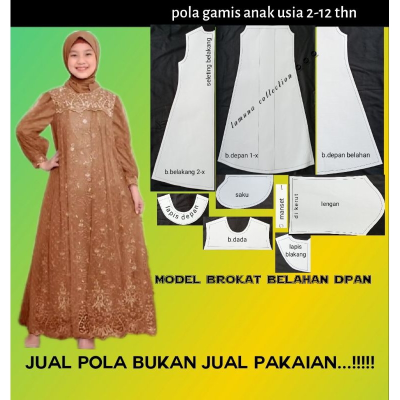 POLA GAMIS ANAK MODEL BROKAT VIRAL