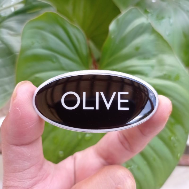 

[ Custom ] Nametag nama dada akrilik oval resin