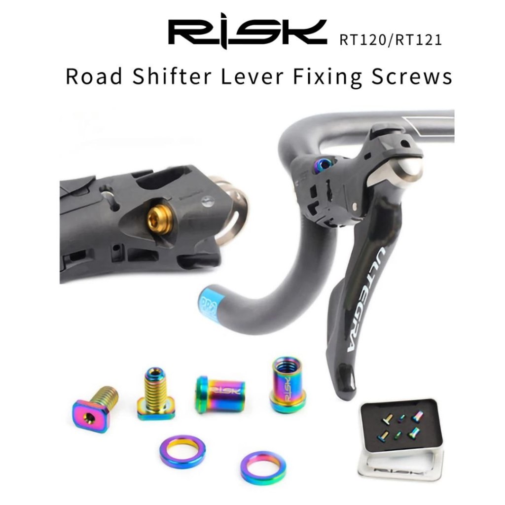 RISK Titanium Al Baut Clamp Brifter Sepeda RoadBike Shifter  - Baut Brifter Titanium Alloy TC4