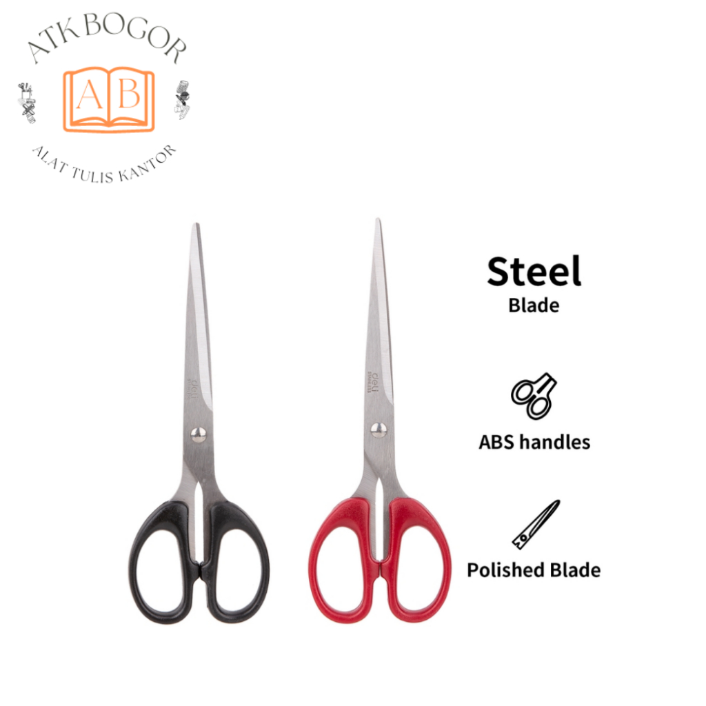 

Deli Gunting Stainless Tajam Serbaguna 6009 Scissors Polished Blade Hitam / Biru