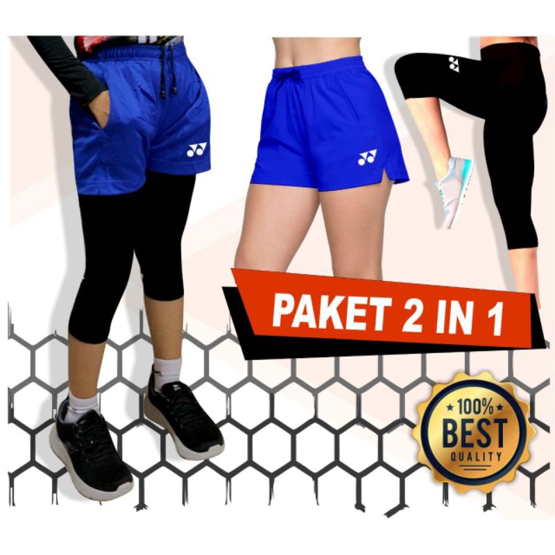 Celana setelan olahraga wanita celana olahraga badminton bulutangkis sportwear