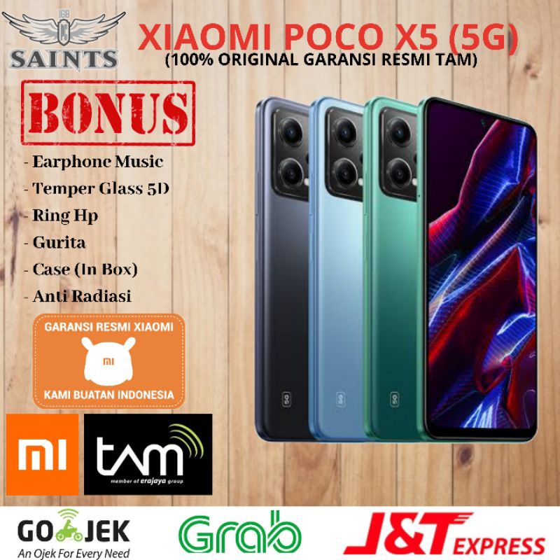 Xiaomi Poco X5 5G NFC TAM Ram 8GB Memory 256GB 8/256GB 6/128GB Garansi Resmi 15 Bulan
