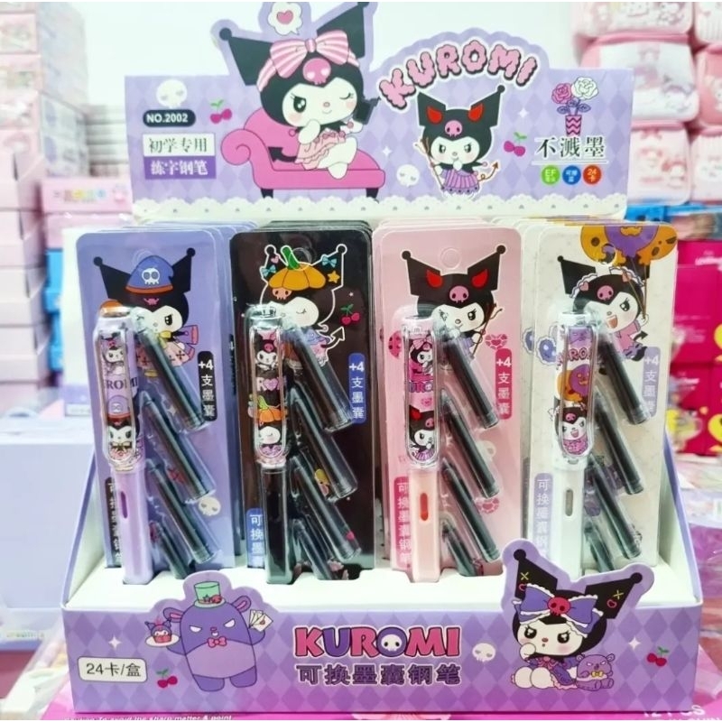 

Pen Fountain Versi Kuromi free isi refill 4 pcs