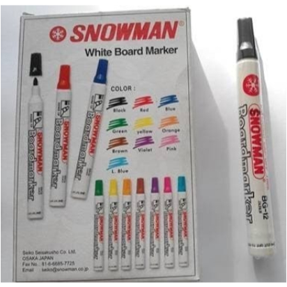 

Spidol snowman whiteboard white board marker papan tulis BG-12 / BG 12