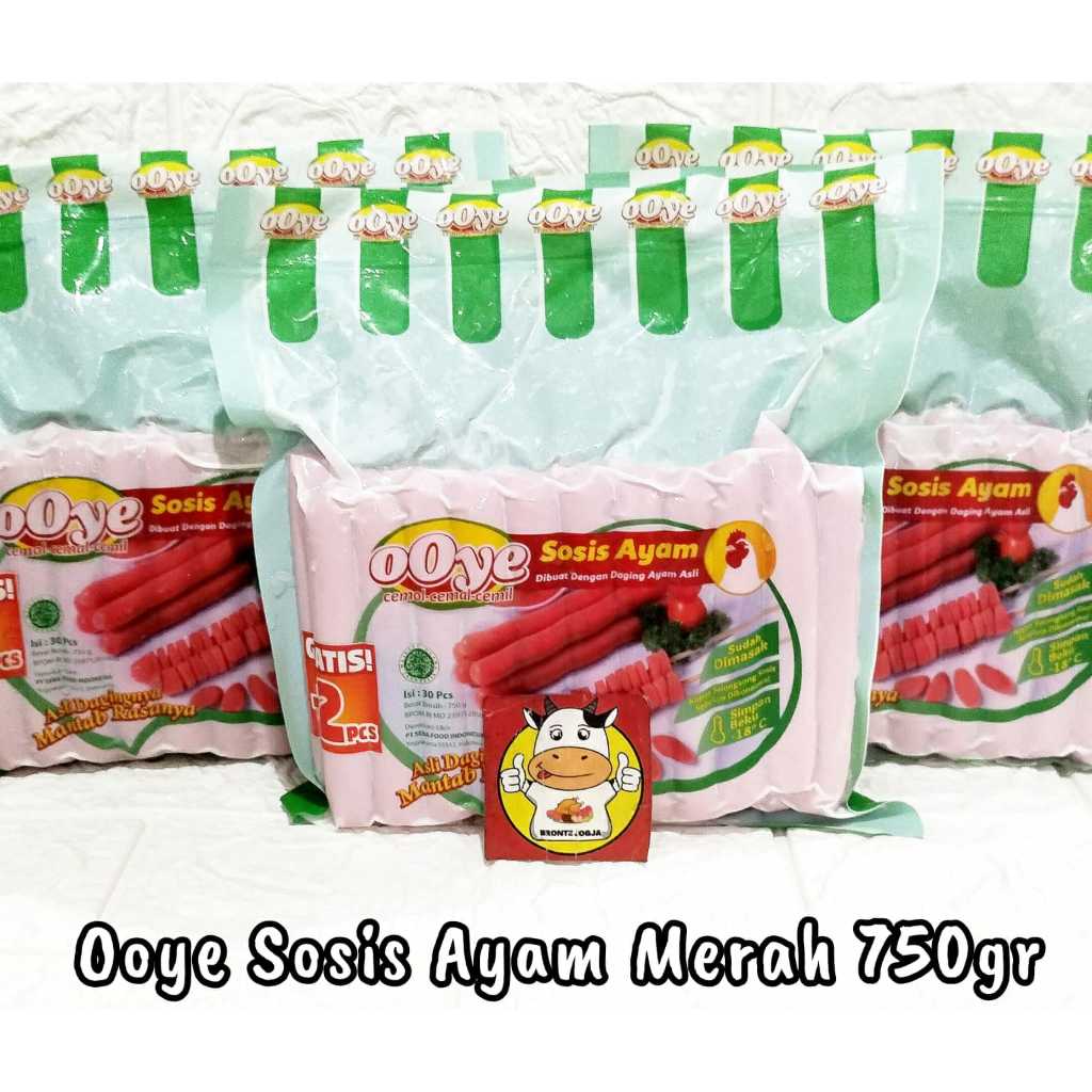 

OOYE SOSIS AYAM MERAH 750GR-FROZEN FOOD-BRONTZ JOGJA