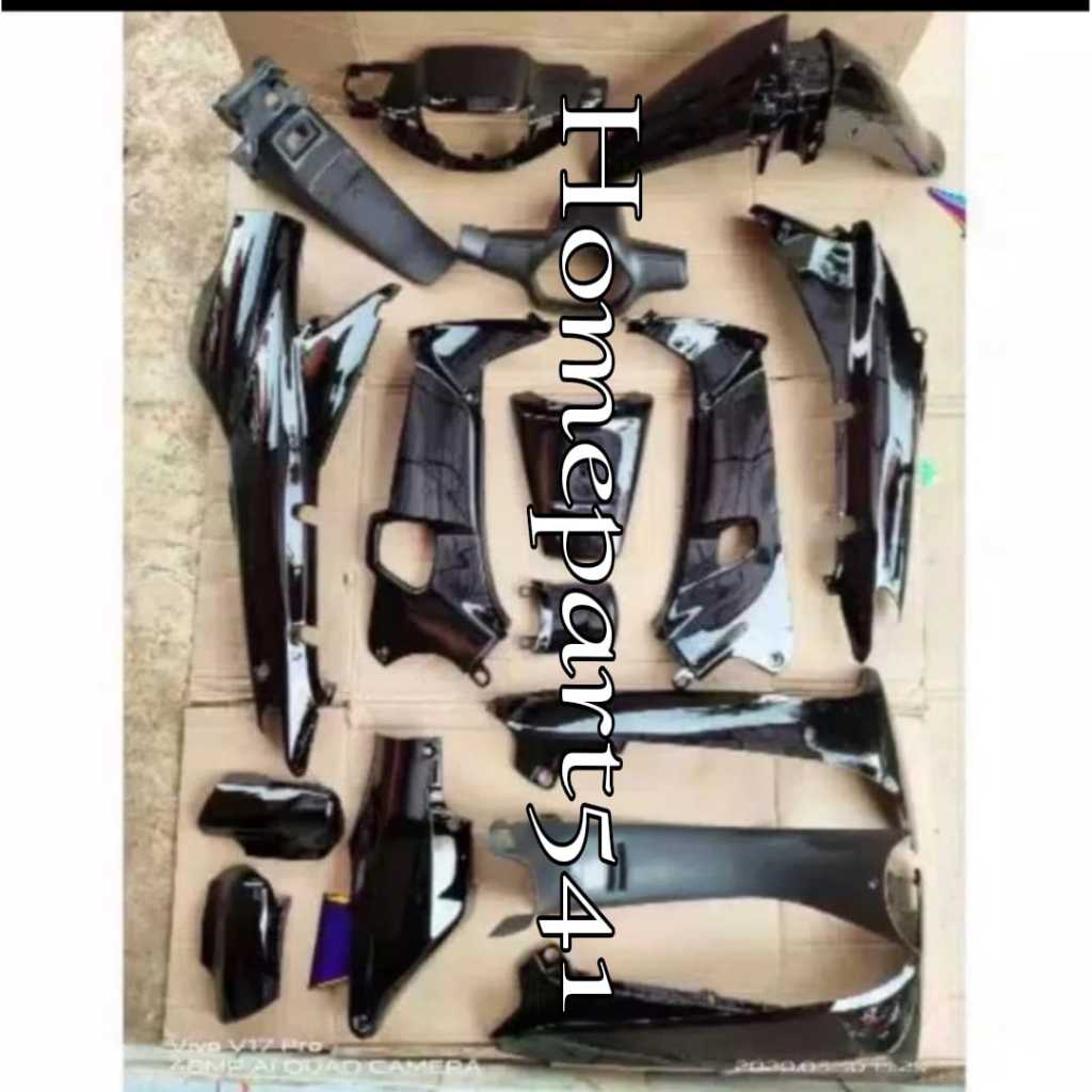 FULL SET BODY HALUS BODY KASAR HONDA SUPRA X LAMA  SUPRA FIT LAMA HITAM POLOS