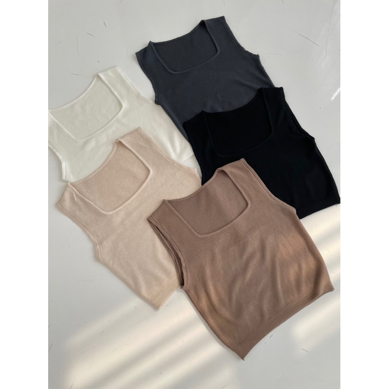 Peach Poppy ELLY Tanktop Premium Knit - Knit IMP - Premium Knit - Rajut Premium - Tanktop Crop