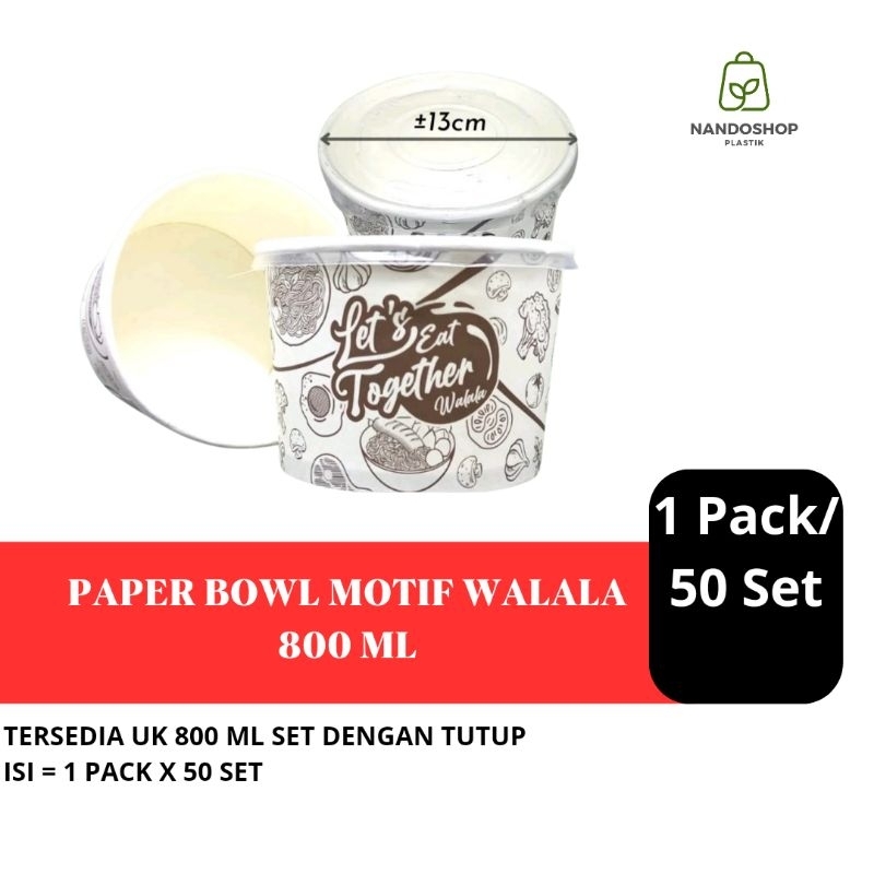 PAPER BOWL MOTIF WALALA 800 ML
