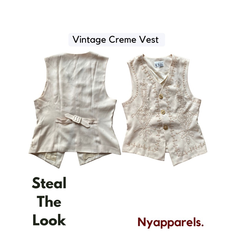 Vintage Creme Vest