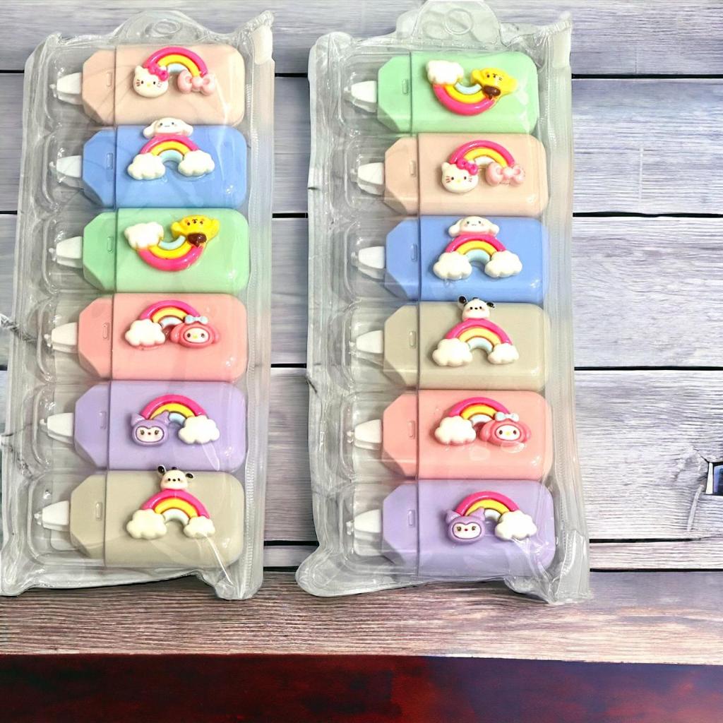 

Tip Ex Kertas 6 Pcs Correction Tape 3D Fancy Karakter Timbul Free Pouch