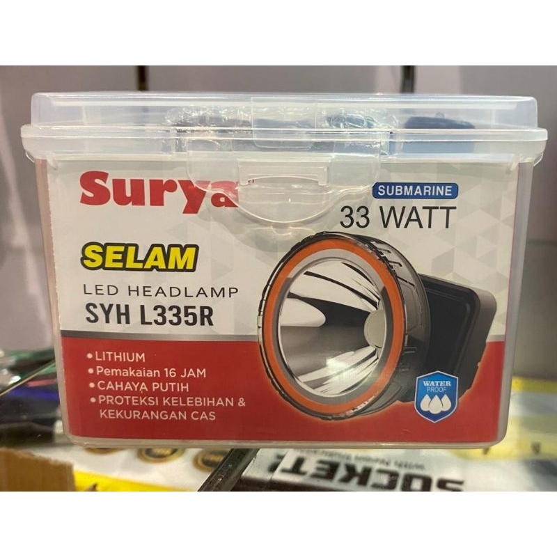 SENTER KEPALA SELAM SURYA SYH L335R SENTER SELAM RECHARGEABLE 33WATT