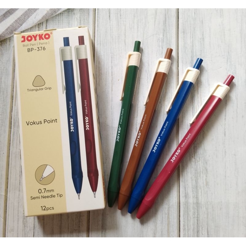 

(12PC) BULPOIN GEL CETREK JOYKO BP-376 0.7MM TINTA HITAM