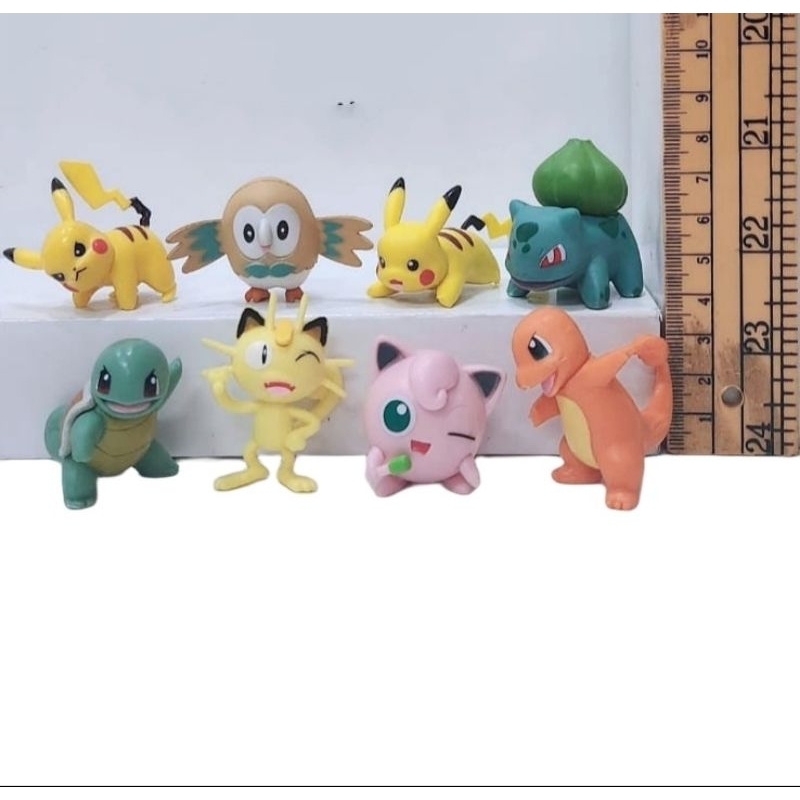 action figure mini pokemon set hiasan topper cake