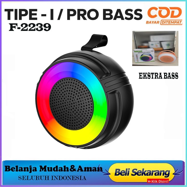 Musik Box Speaker Bluetooth Full Bass Mini Kualitas Suara Terbaik Volum tinggi FLECO F-2239 TERLARIS