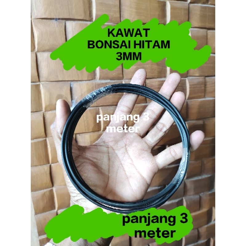 kawat bonsai hitam 3mm