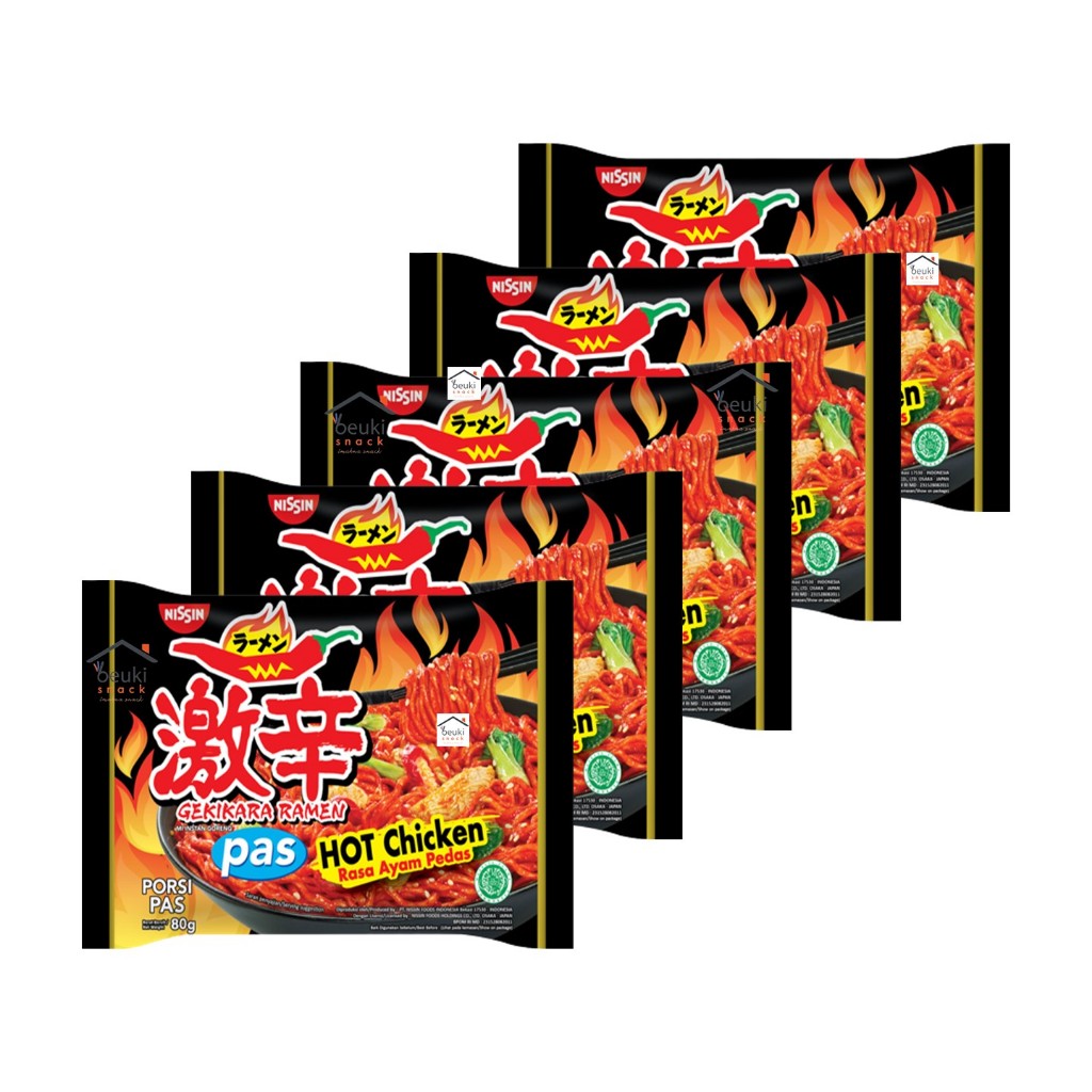 

5PCS Nissin Gekikara Pas Hot Chicken Goreng Ayam Pedas