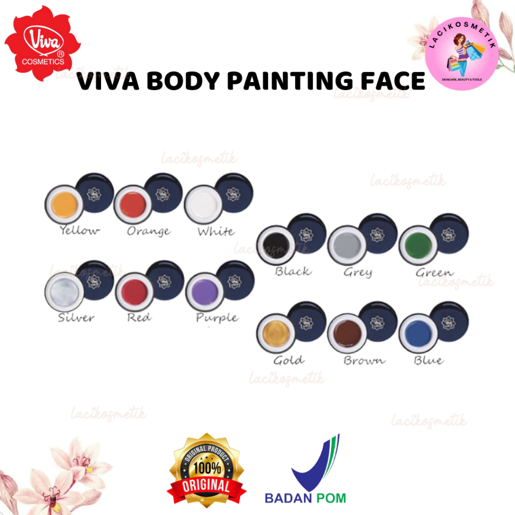 LACIKOSME VIVA BODY PAINTING FACE - CAT TUBUH / WAJAH MAKEUP 9GR