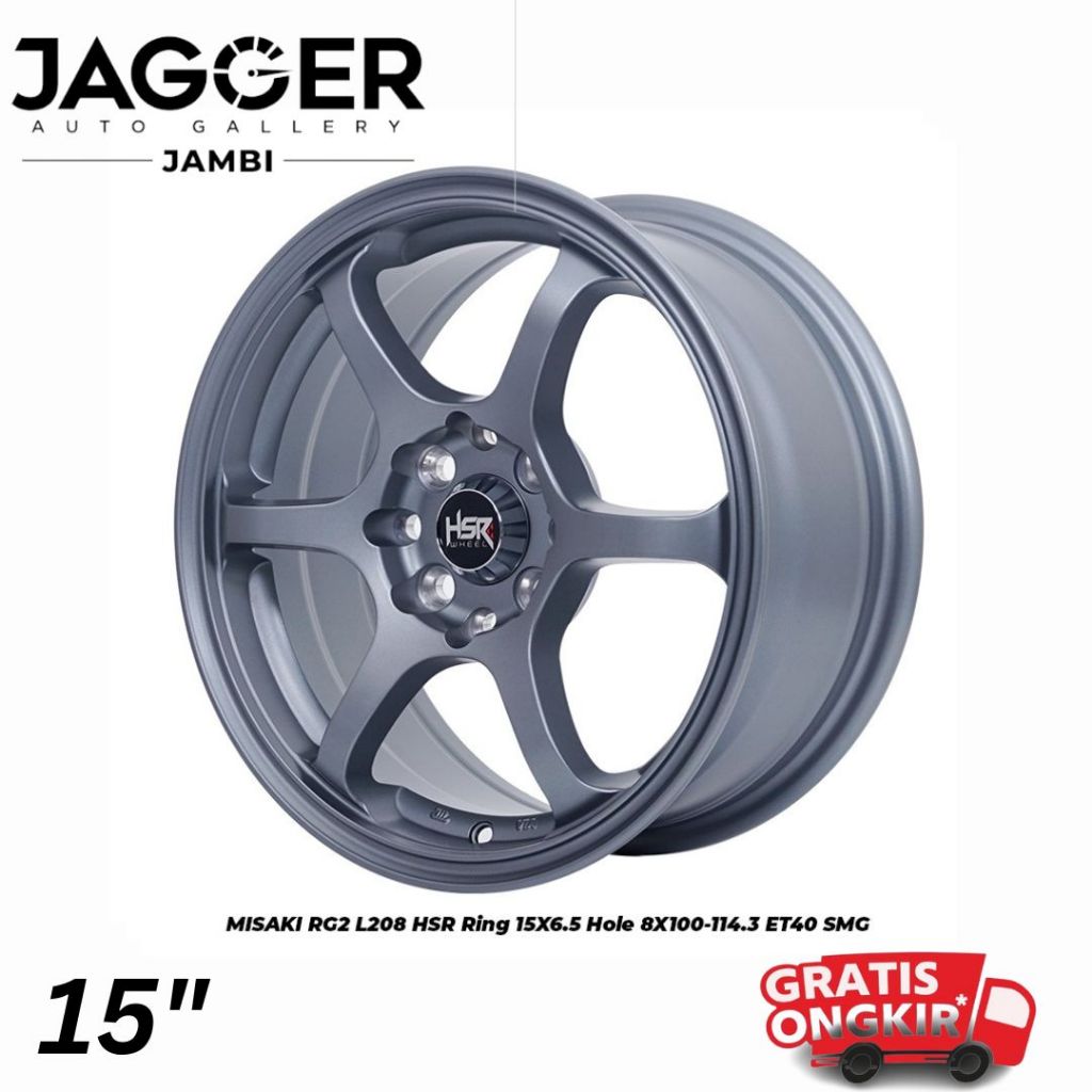 velg HSR termurah untuk brio jazz yaris avanza xenia ring 15. HSR MISAKI R15X6,5 H8X100/114,3