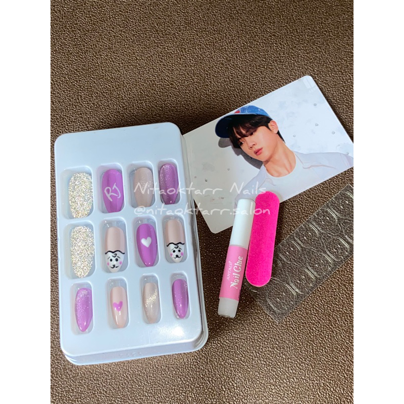 BTS Fake Nails SEOKJIN RJ