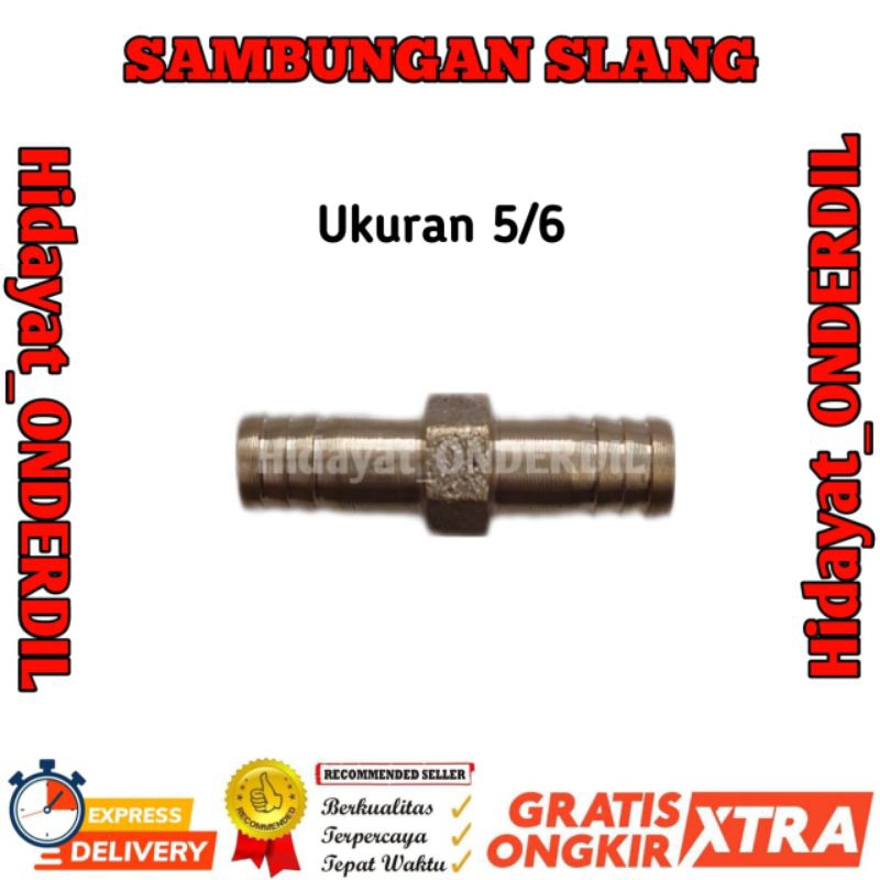 NEPEL SAMBUNGAN SELANG 5/16 KUNINGAN