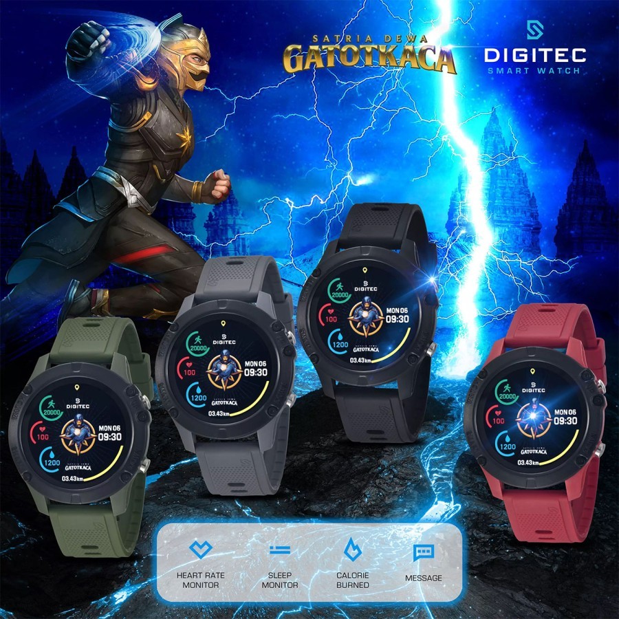 DIGITEC DG-SW(GATOTKACA)-Jam Tangan Pria SMART WATCH Original-Garansi Resmi