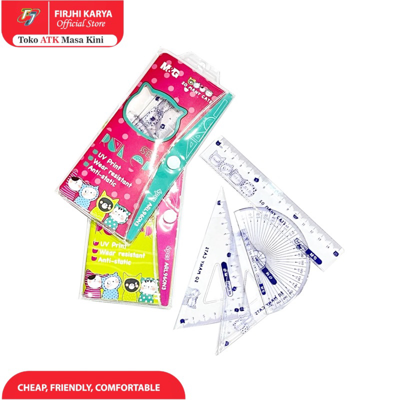 

So Many Cats Plastic Ruler Set/Penggaris - M&G