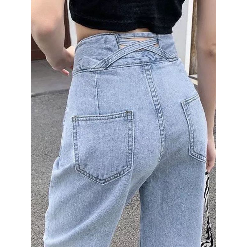 J23 Celana Panjang HW Kulot Jeans Korea