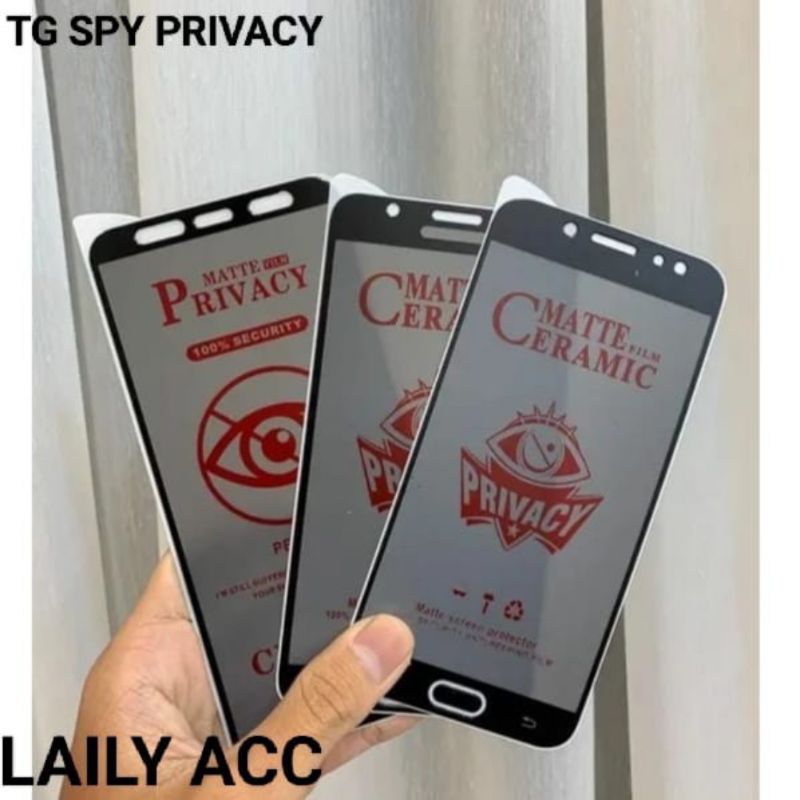 ANTI GORES TG CERAMIC MATTE SPY SAMSUNG A8 2018 TEMPER GLASS PRIVASY