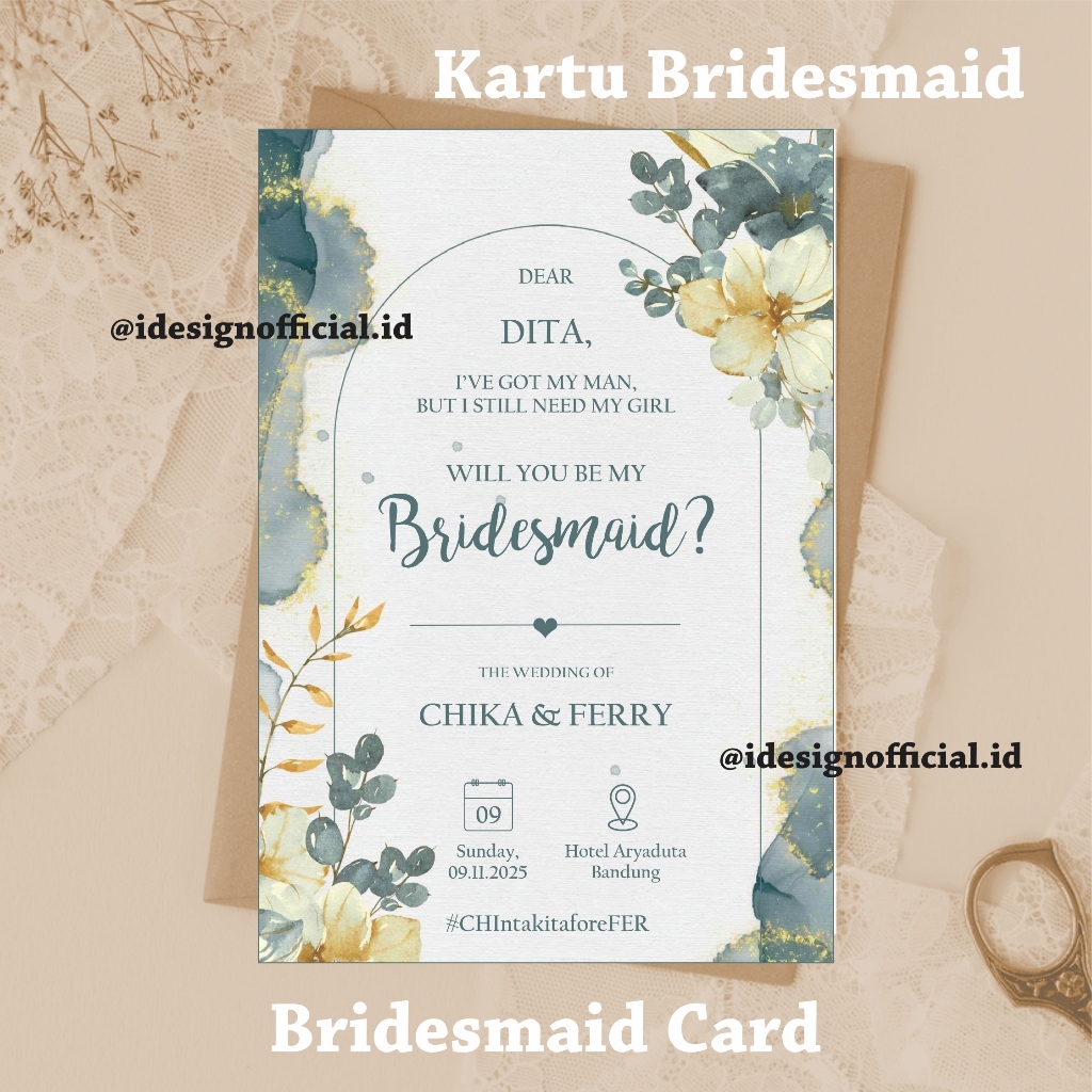 Kartu Bridesmaid / Bridesmaid Card
