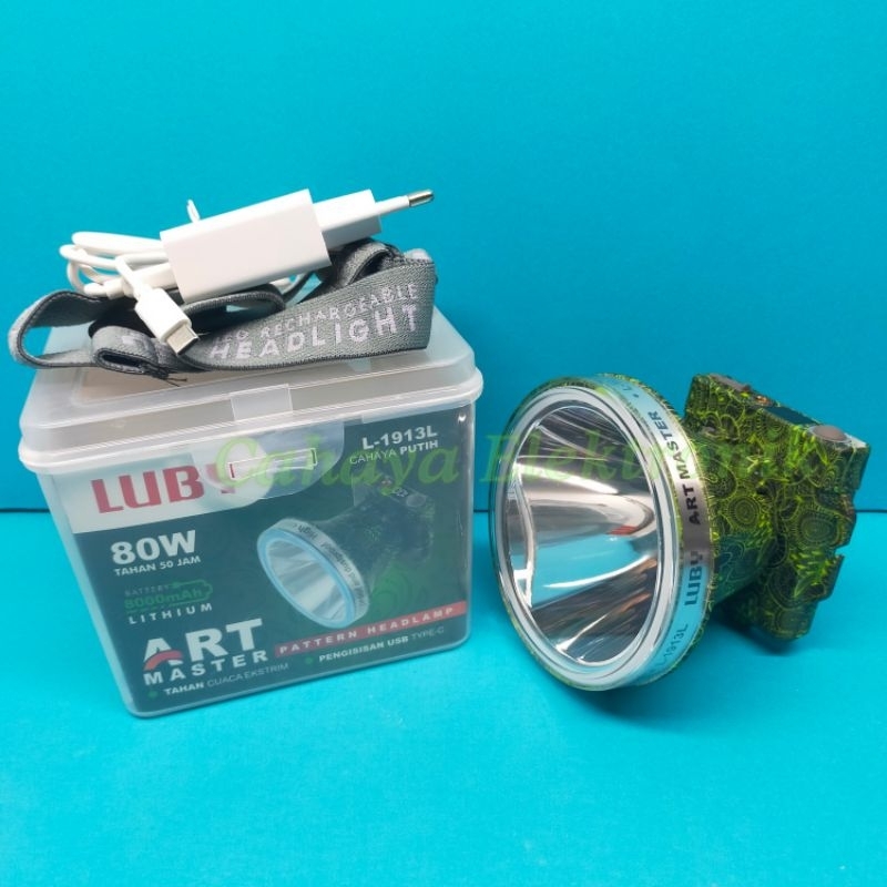 Headlight Luby 80 Watt L1913 / Senter Kepala Luby 80 Watt L 1913