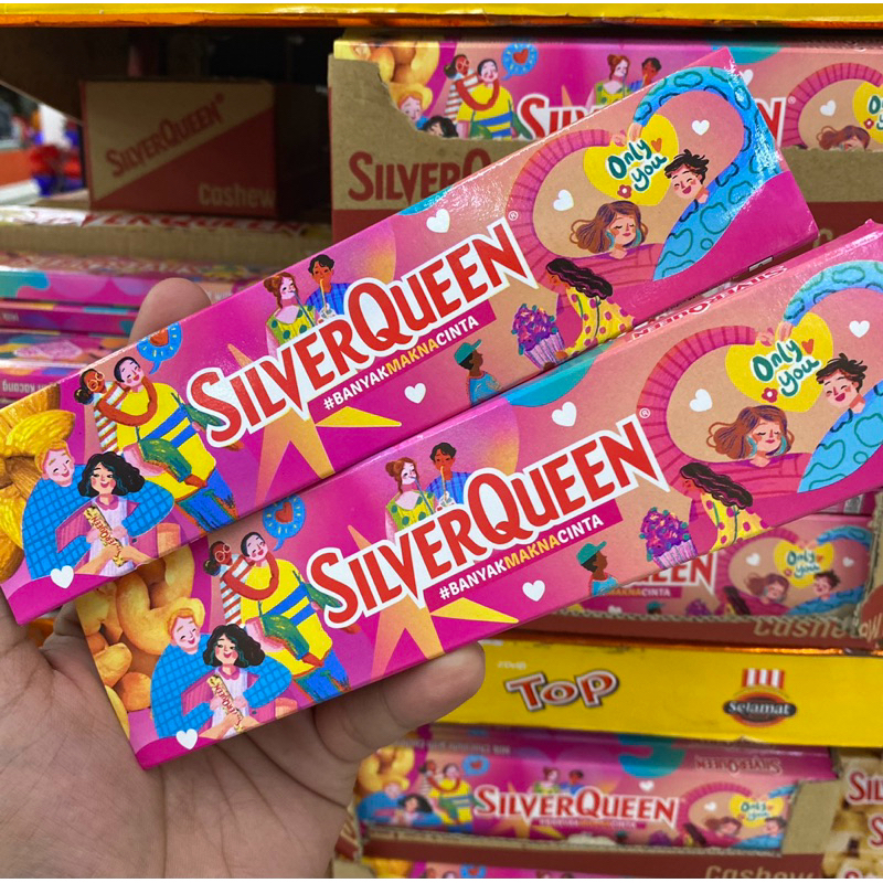 

COKLAT SILVERQUEEN Edisi Valentine Almond, Cashew 58gr