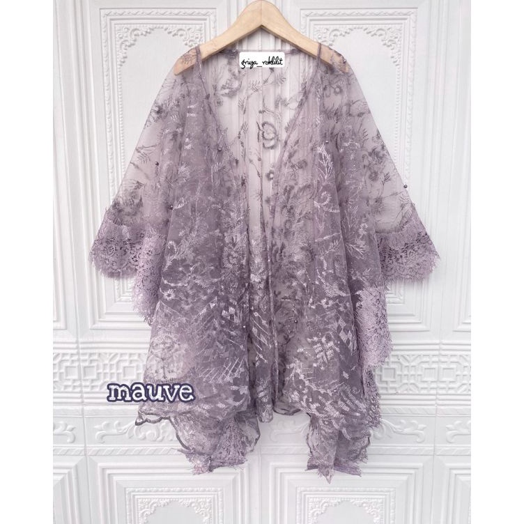 Ready Outer Brukat Cape Brukat Tile Mutiara Kebaya Simple