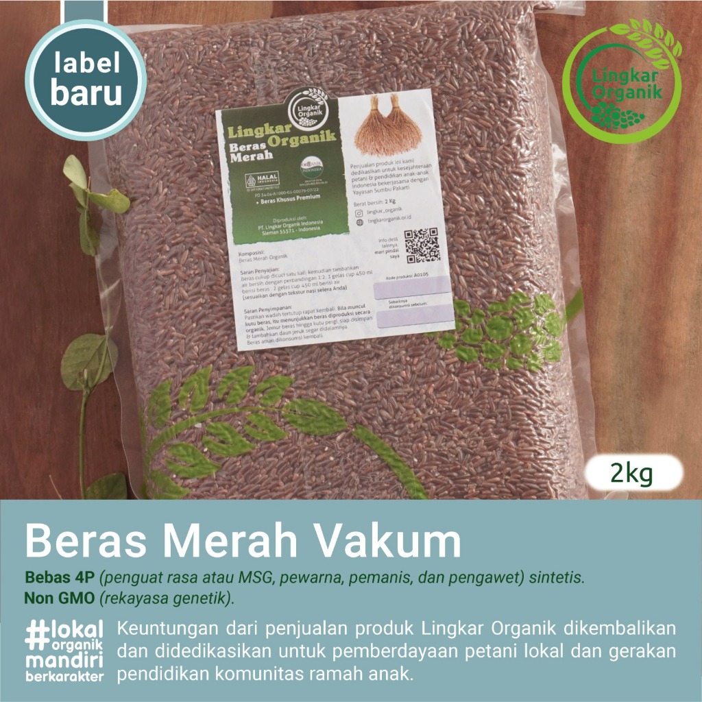 

Beras pink / beras merah sosoh vakum 2kg lingkar organik beras mpasi beras diet sehat alami