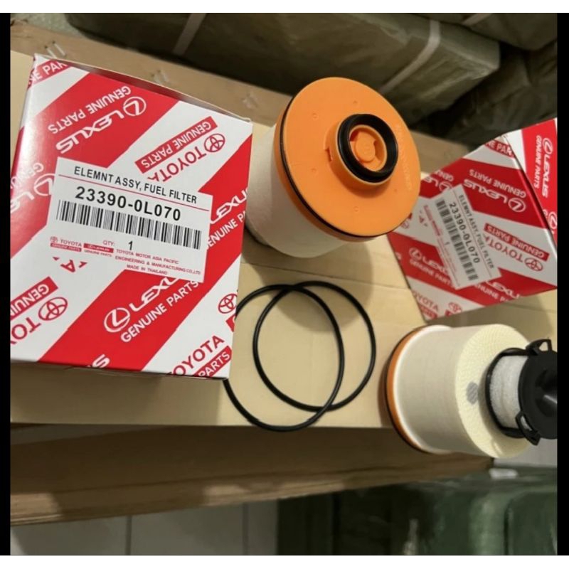 FILTER SOLAR FUEL FILTER INNOVA REBORN FORTUNER VRZ HILUX REVO ORI 23390 - 0L070 TOYOTA
