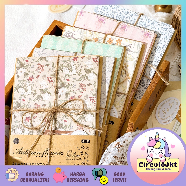 

40ps Paper Deco Kertas Hias Dekorasi Jurnal canto Diary Craft Journal Aesthetic Kertas DIY