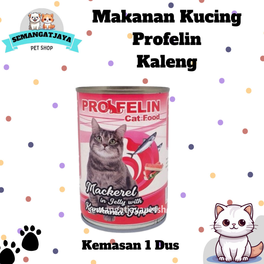 Profelin Kaleng 400gr ( 1 Dus Isi 24 pcs ) - Makanan basah kucing /catfood/for adult kitten/400gr/Ma