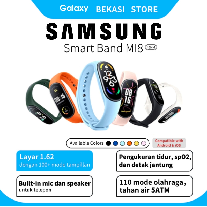 [100% Original] SAMSUNG Smart band M8 smartband fitness tracker band band smartwatch infinite Sports