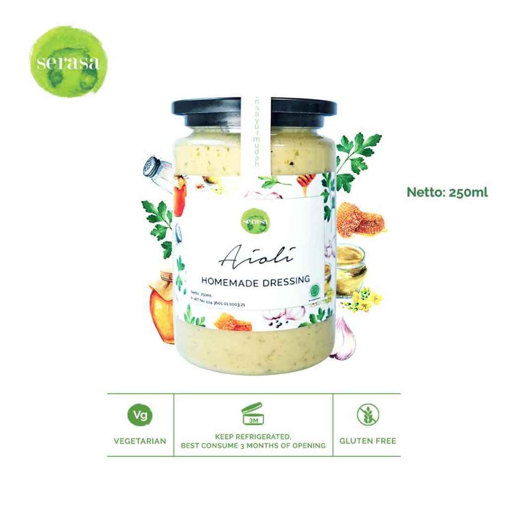 

Aioli Dressing In Jar by Serasa Salad [ Vegetarian - Gluten Free - Chef's Recommendation ]