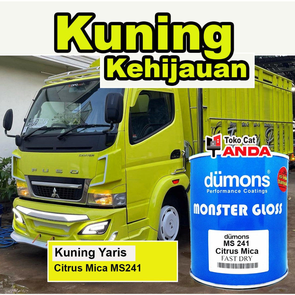Cat Mobil Kuning Kehijauan - Kuning Yaris - Cat Duco Kuning HIjau MS241 Citrus Mica