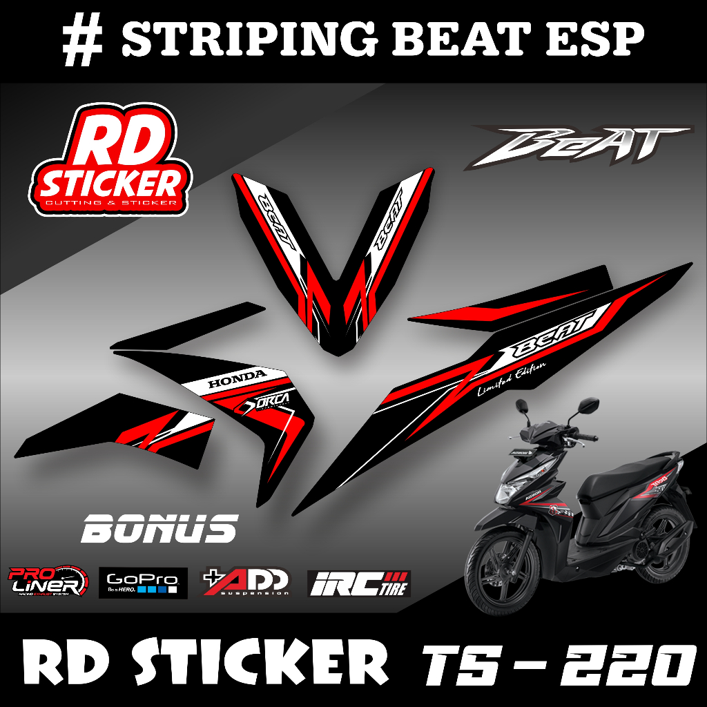 STRIPING BEAT FI ESP 2017 LIS SIMPLE RACING STICKER TS 220