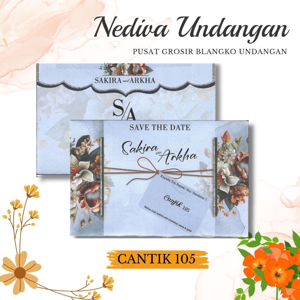 BLANGKO UNDANGAN CANTIK 105 HARGA MURAH FREE LABEL
