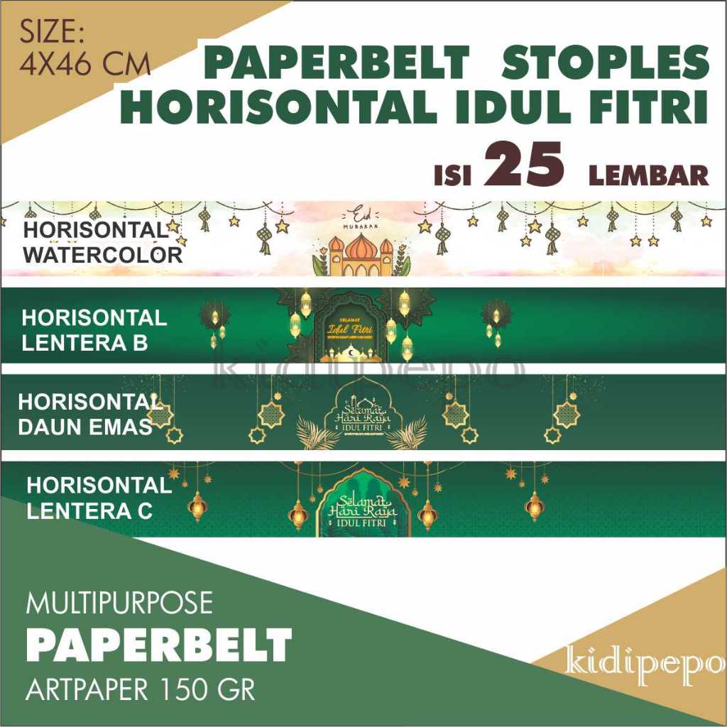 

PAPERBELT TOPLES /STOPLES IDUL FITRI LEBARAN - ISI 25 PCS